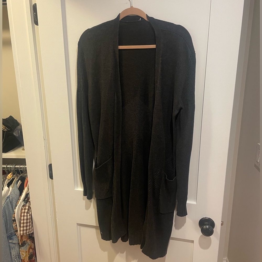 Lululemon long grey cardigan